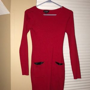 Long Red Shirt w/ Pockets